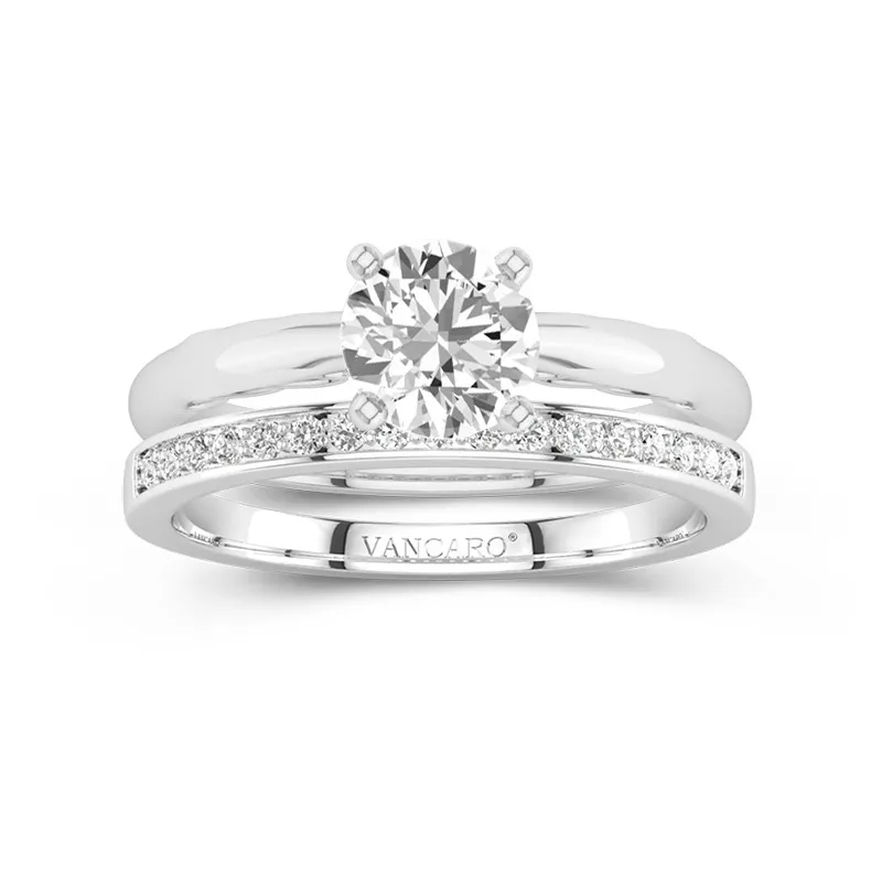 Timeless Round Cut Wedding Ring Set