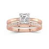 18K Rose Gold Moissanite Bridal Set