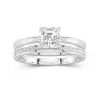 Argent sterling 925 Moissanite Ensemble nuptial