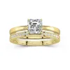 18K Gold Moissanite Bridal Set