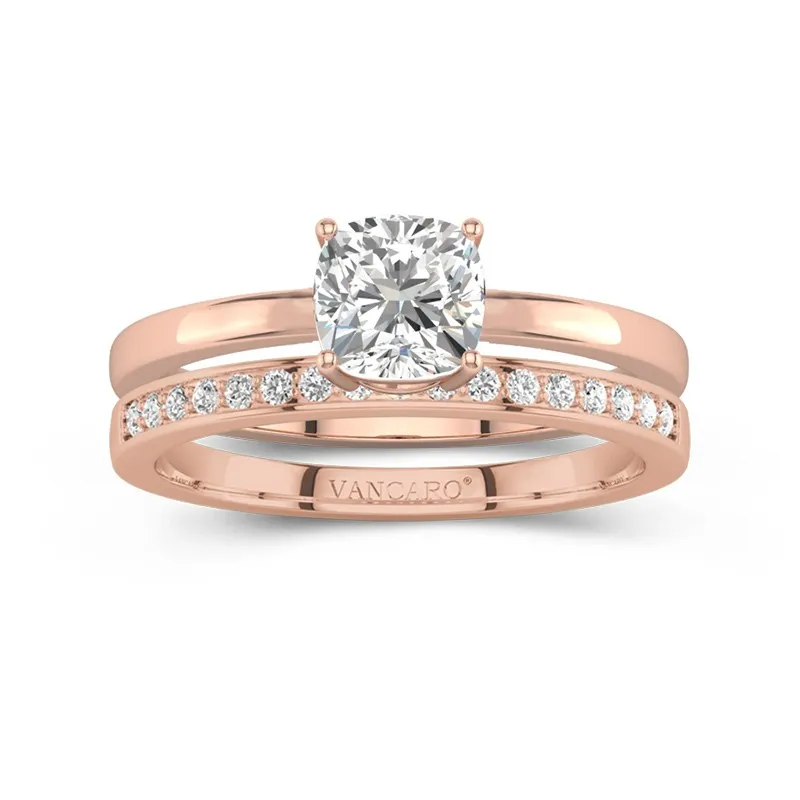 14K Rose Gold Moissanite Bridal Set