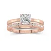 14K Rose Gold Moissanite Bridal Set