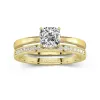 18K Gold Moissanite Bridal Set