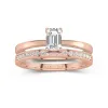 14K Rose Gold Moissanite Bridal Set