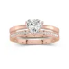 18K Rose Gold Moissanite Bridal Set