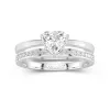 925 Sterling Silver Moissanite Bridal Set