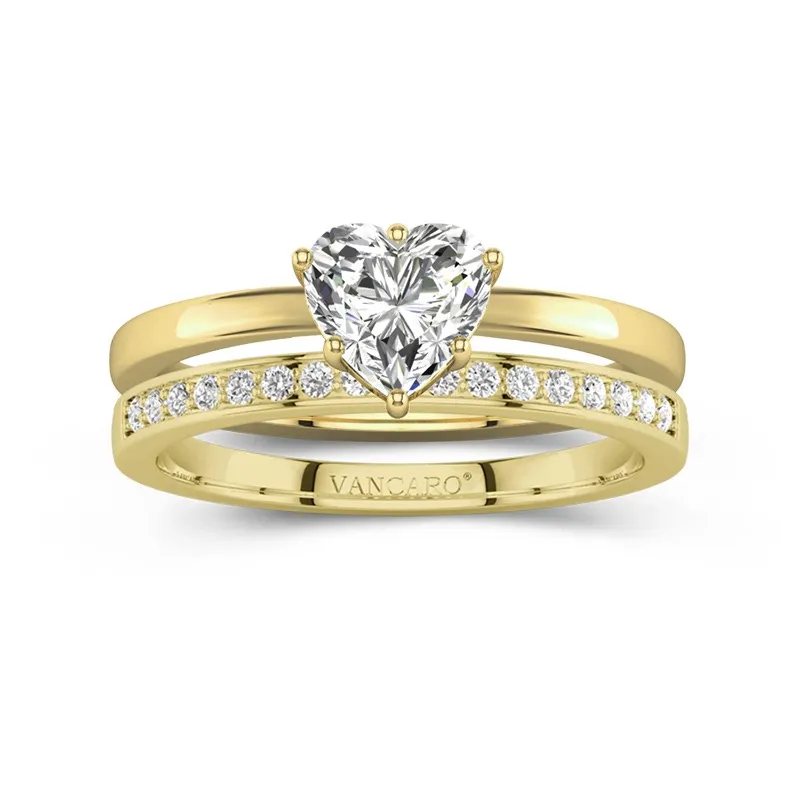 14K Gold Moissanite Bridal Set