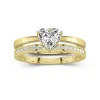 18K Gold Moissanite Bridal Set