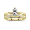 18K Gold Moissanite Bridal Set