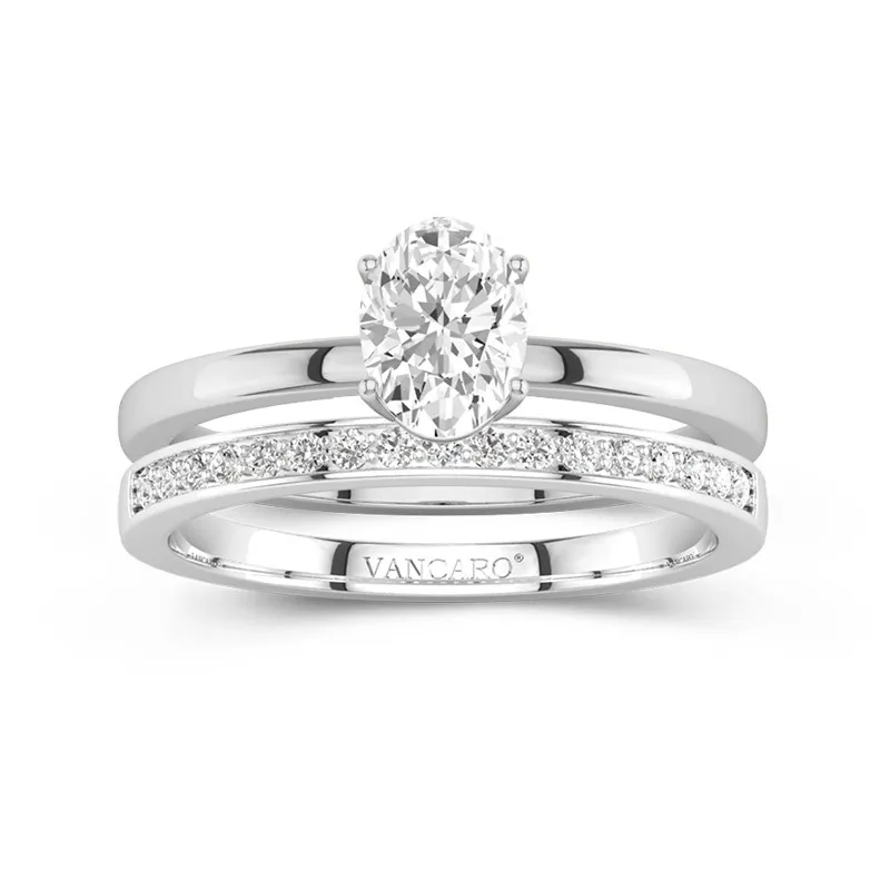 925 Sterling Silver Moissanite Bridal Set