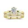 Or 14 carats Moissanite Ensemble nuptial