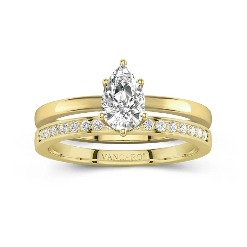 14K Gold Moissanite Bridal Set