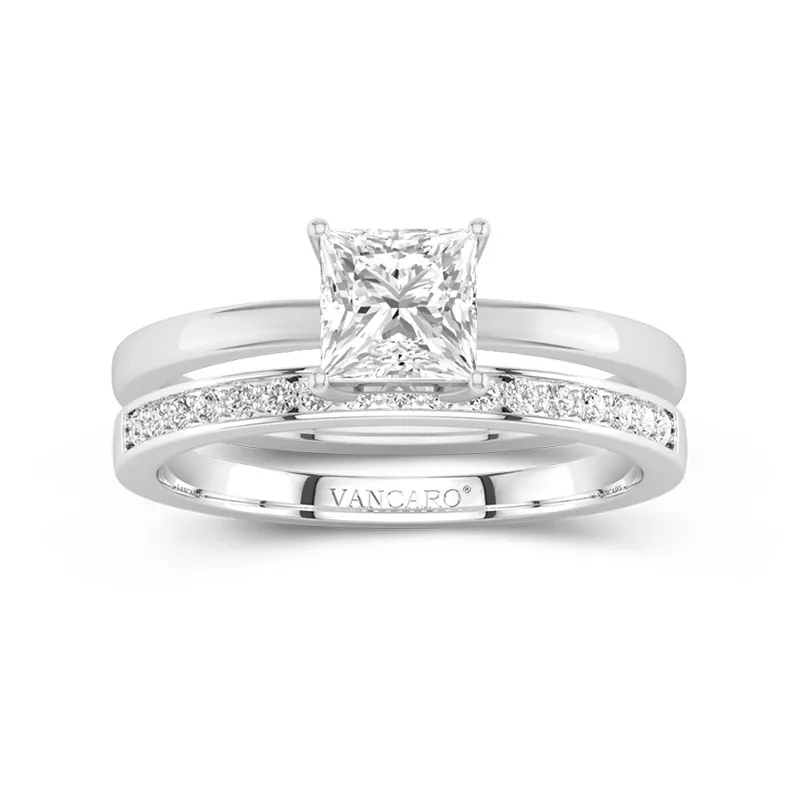 925 Sterling Silver Moissanite Bridal Set