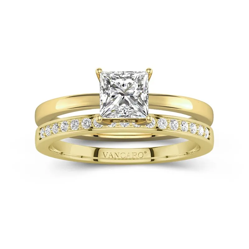 14K Gold Moissanite Bridal Set