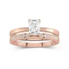 14K Rose Gold Moissanite Bridal Set