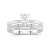 18K White Gold Moissanite Bridal Set