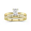 18K Gold Moissanite Bridal Set