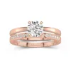 18K Rose Gold Moissanite Bridal Set