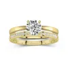 Or 14 carats Moissanite Ensemble nuptial