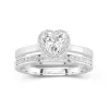 Antique Heart 1.00ct Moissanite Bridal Set