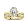 Antique Ovale 1.00ct Moissanite Ensemble nuptial