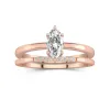 2.00ct Moissanite Wedding Ring Set 14K Rose Gold