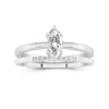 0.80ct Moissanite Wedding Ring Set Platinum