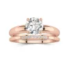 Solitaire Wedding Ring Set 1.50ct Moissanite