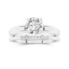 Solitaire Wedding Ring Set 1.50ct Moissanite