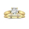 Solitaire Wedding Ring Set 1.50ct Moissanite