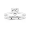 Simple Heart 1.00ct Moissanite Bridal Set