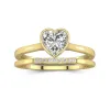 Simple Heart 2.00ct Moissanite Bridal Set