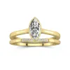 Simple Marquise 2.00ct Moissanite Ensemble nuptial