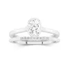 Simple Oval 2.00ct Moissanite Bridal Set