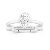 Simple Poire 2.00ct Moissanite Ensemble nuptial