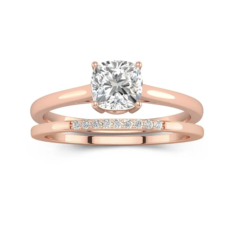 Moissanite Wedding Ring Set