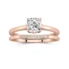 Moissanite Wedding Ring Set