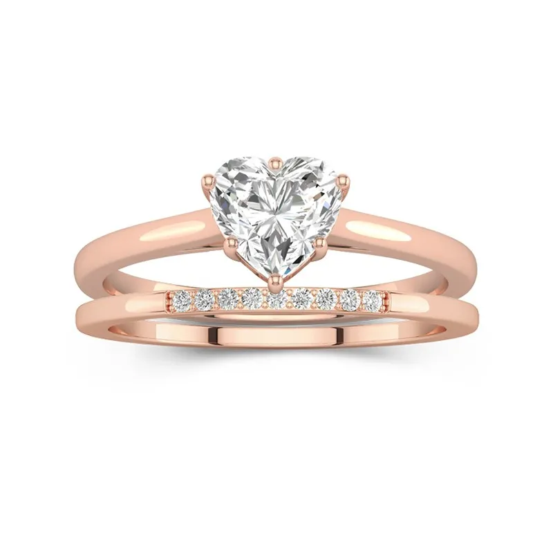 Moissanite Wedding Ring Set