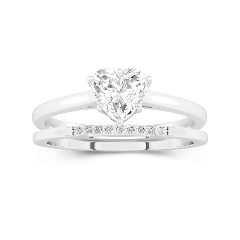 Moissanite Wedding Ring Set