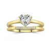 Moissanite Wedding Ring Set