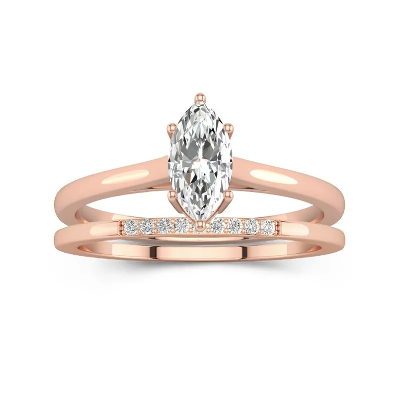 Moissanite Wedding Ring Set