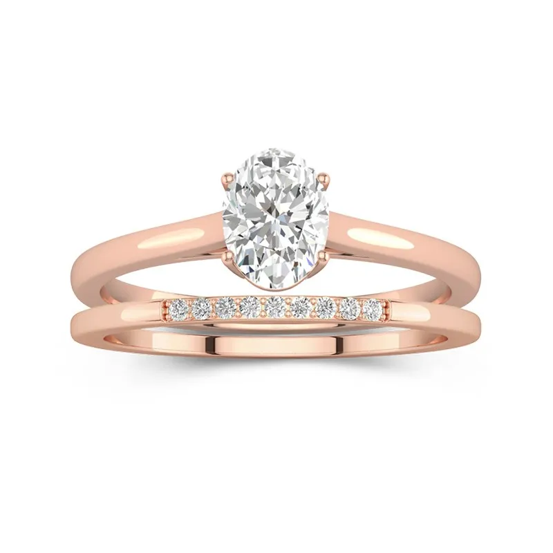 Moissanite Wedding Ring Set