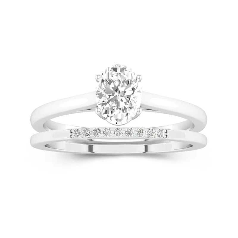 Moissanite Wedding Ring Set