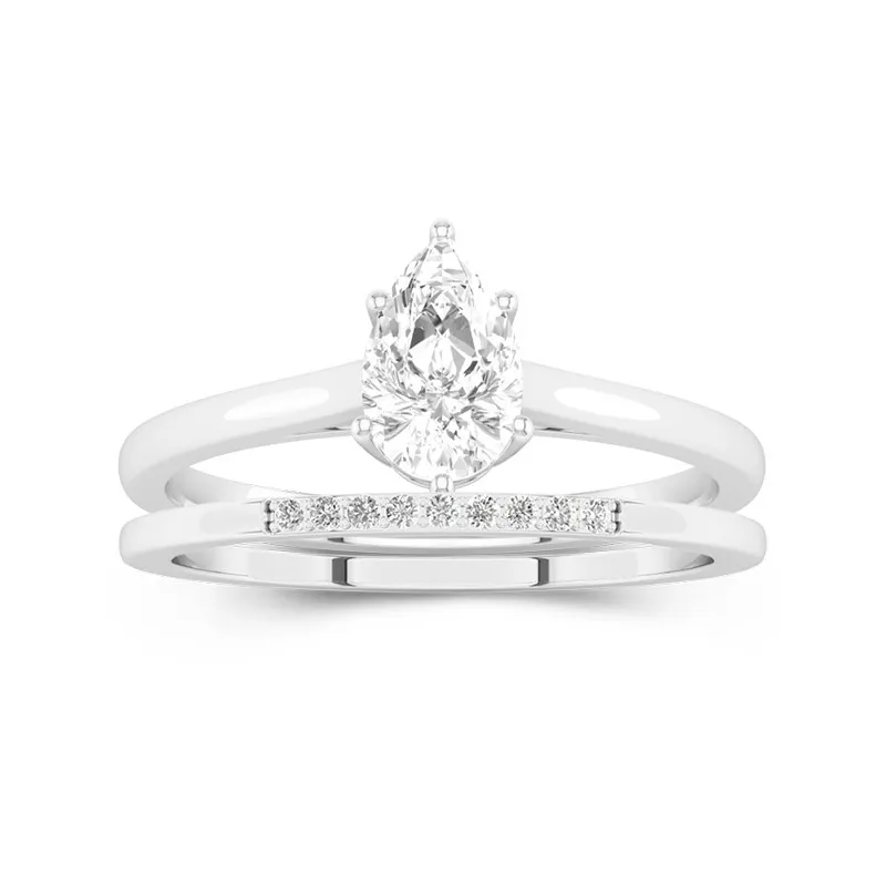 Moissanite Wedding Ring Set