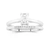 Moissanite Wedding Ring Set