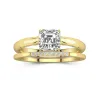 Or 18 carats Moissanite Ensemble nuptial