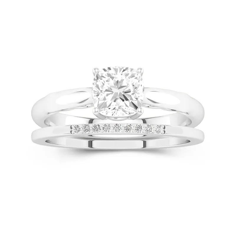 Platine Moissanite Ensemble nuptial