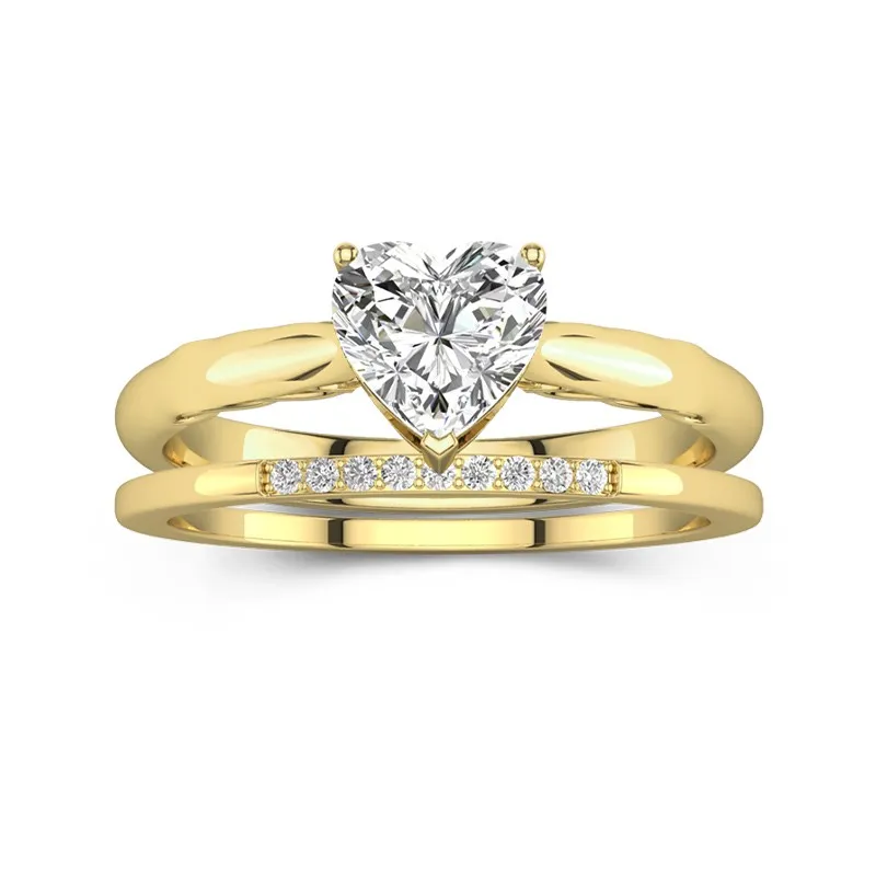 14K Gold Moissanite Bridal Set