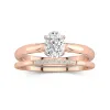 18K Rose Gold Moissanite Bridal Set