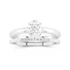 925 Sterling Silver Moissanite Bridal Set